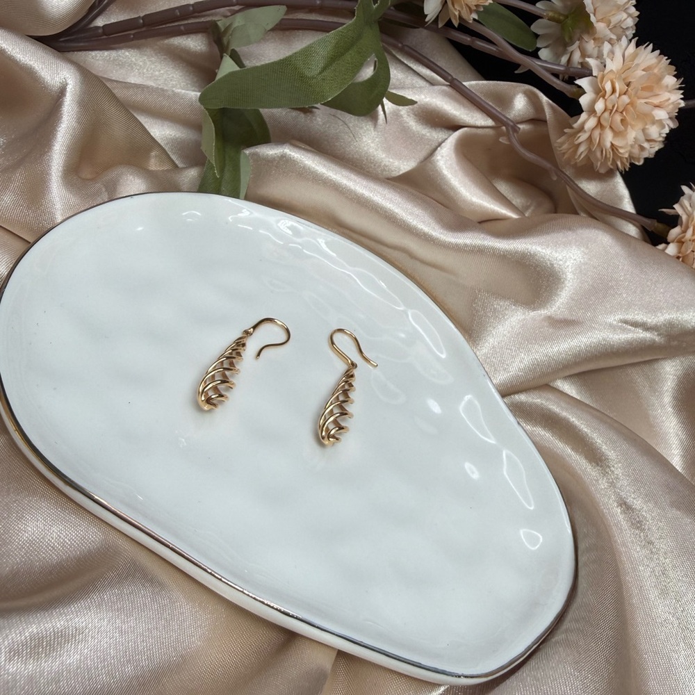 Tiffany & Co Paloma Picasso Luce Spiral Drop Earrings 18K Gold 750 Italy